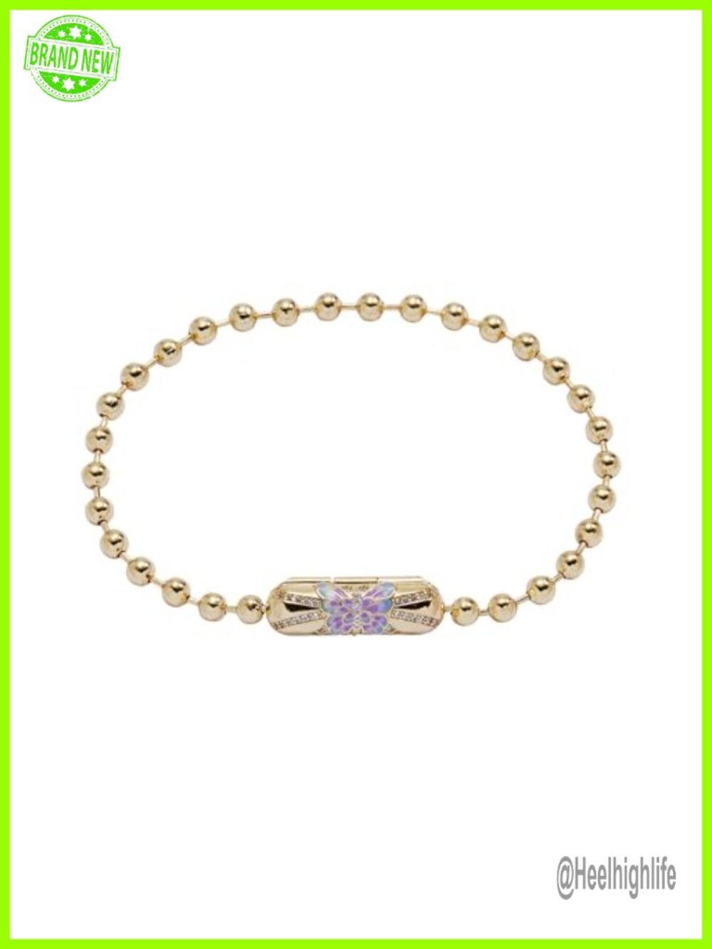 Alex and Ani Style Enamel Butterfly Barrel Closure Charm Bracelet
